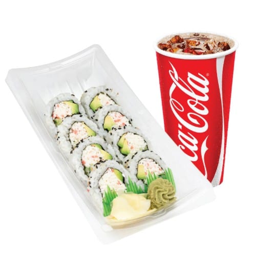 Quick Combo (California or Spicy tuna + Soft drink).