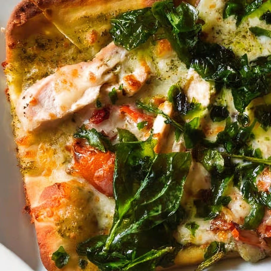 Pesto Chicken Flatbread.
