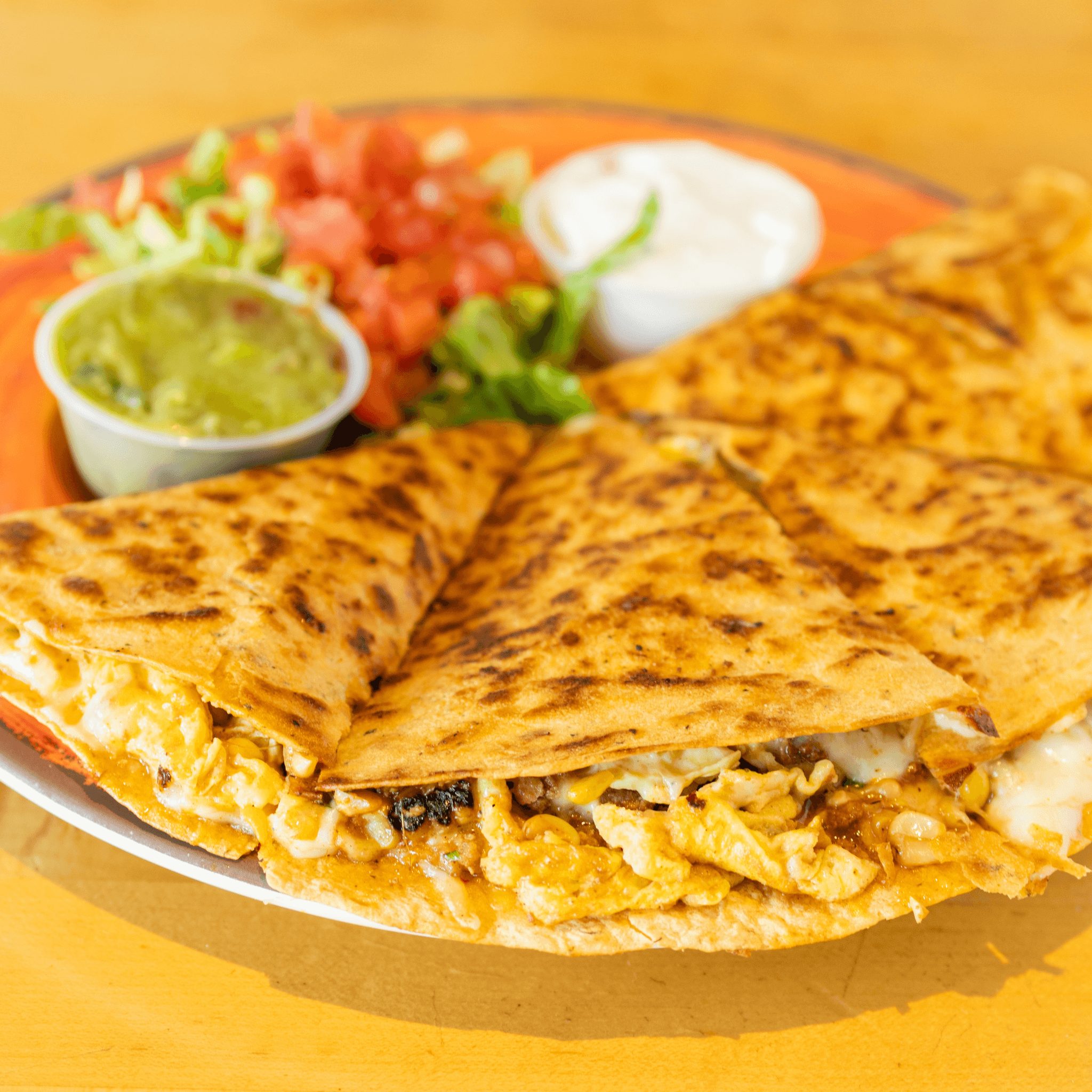 Egg & Chorizo Quesadilla.