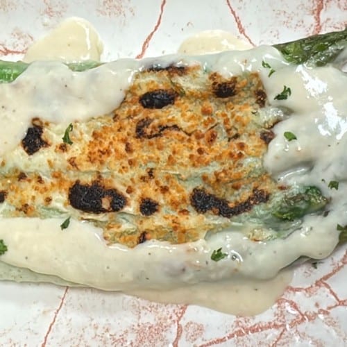 Esparragos Trigueros Gratinados.