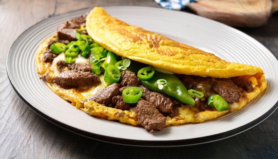 Philly Cheese Omelette.