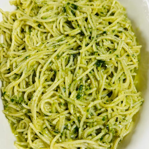 Angel Hair with Pesto.