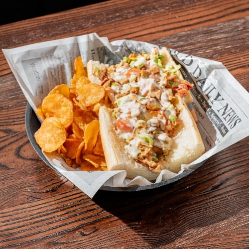 E House Chicken Special Sandwich.