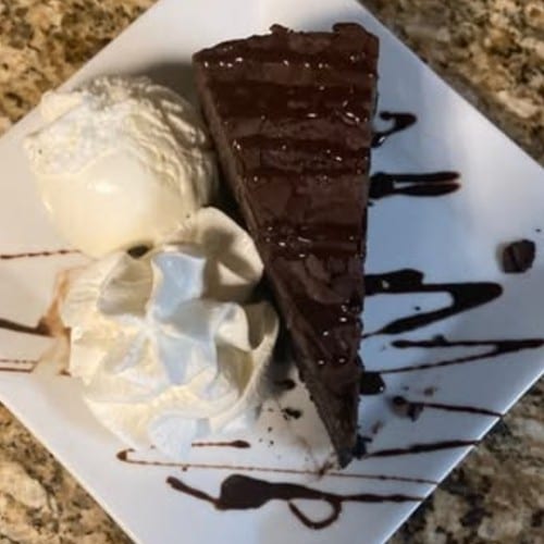 Chocolate Cake Slice Dinner.