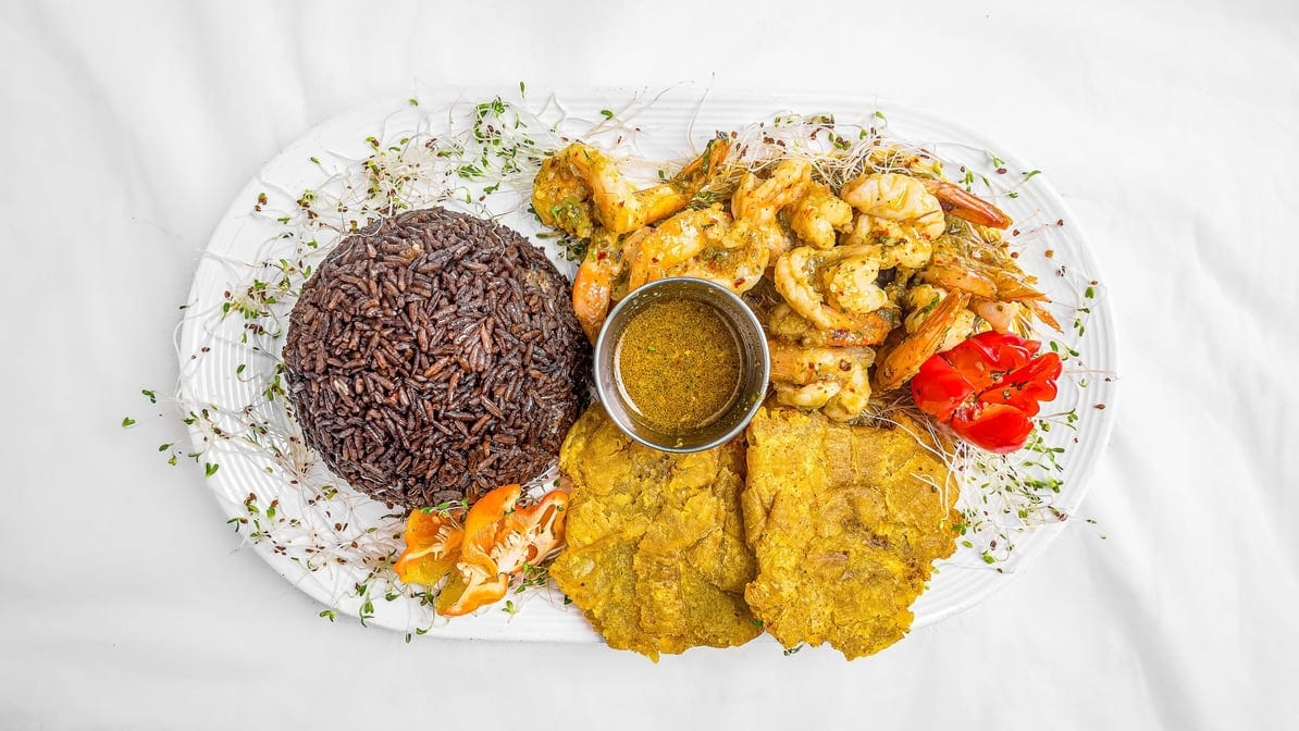 Signature Barbancourt Shrimp.