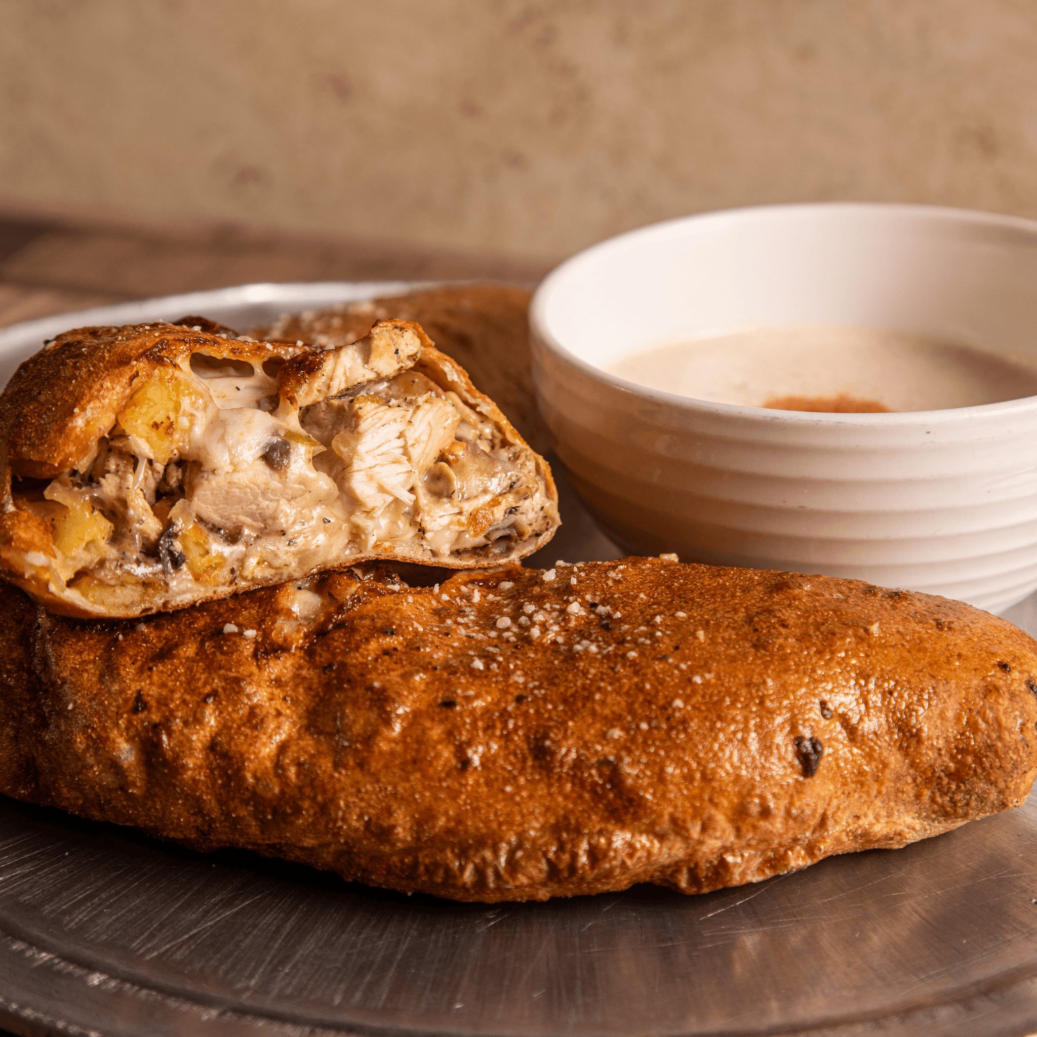 Chicken bomb stromboli.