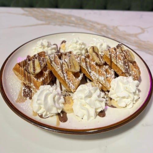 Banana Tahini Waffle.