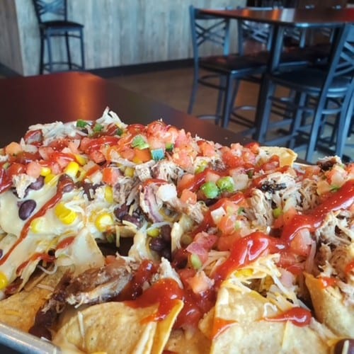 Red Barn BBQ Nachos.