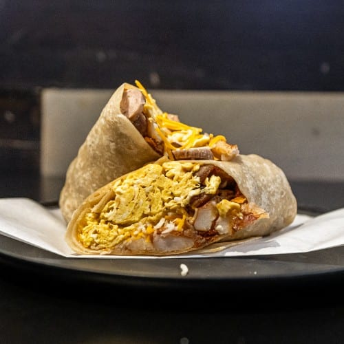 Chorizo Breakfast Burrito.