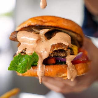 Double Koobideh Burger & Fries