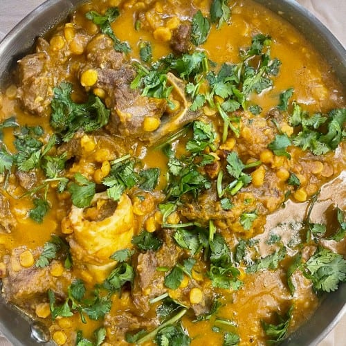 Dal Gosht (Baby Goat with Bone).