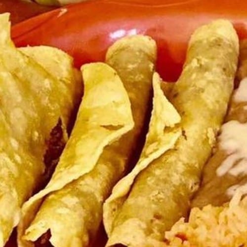 Two Rolled Tacos - Beef.