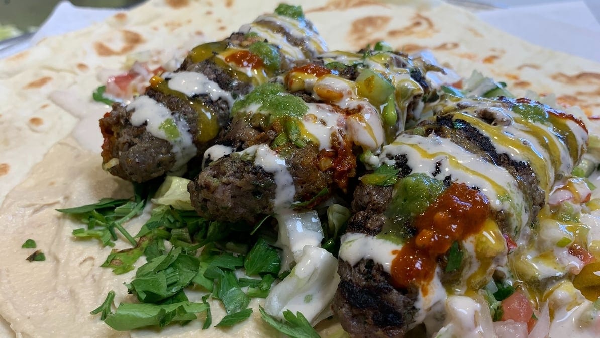 Beef Kabob Wrap.