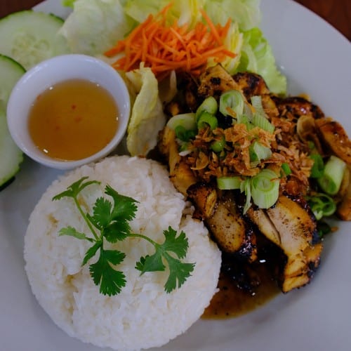 The Poulet Chicken Coconut Rice Platter.