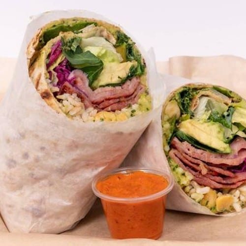 Turkey Bacon & Avocado Burrito ( Gluten Free Option).
