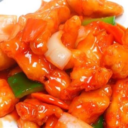 Sweet & Sour Chicken.