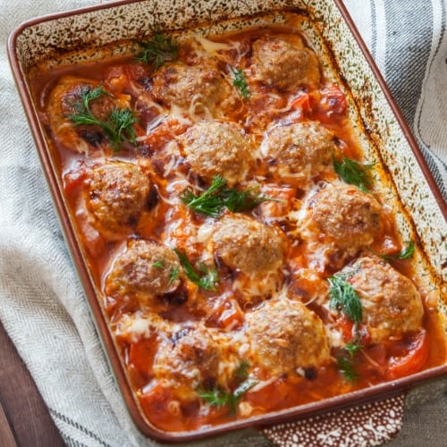 Meatball Parmesan Pasta.