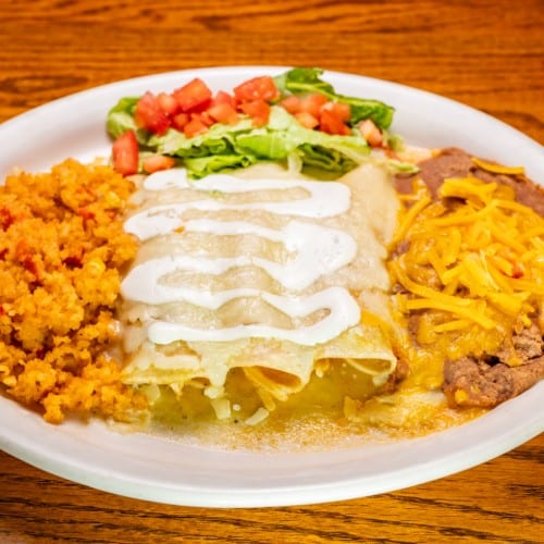 Green Chicken Enchilada.