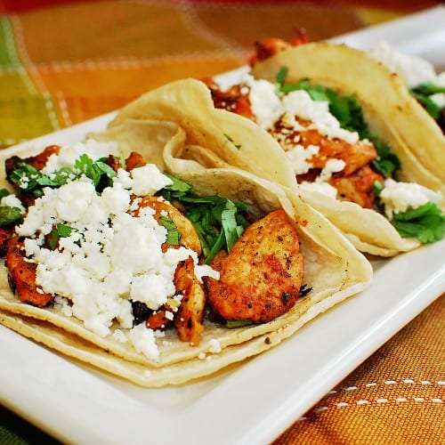 Tacos De Pollo Marinado.