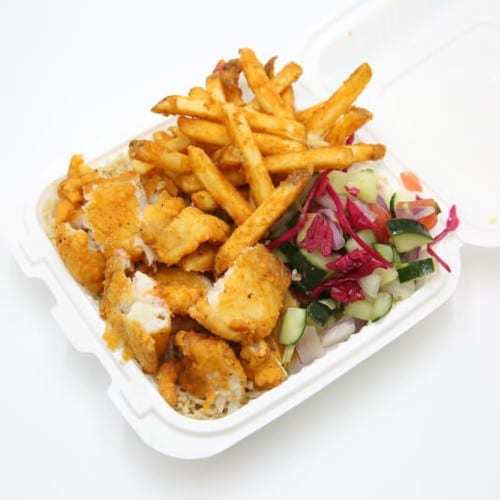 Fish Over Rice Platter.