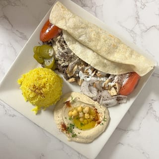 Lamb-Beef/Chicken Shawarma Combo Plate