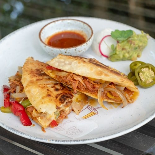 Shredded Chicken Quesadilla.