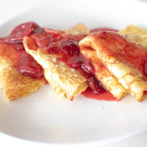Strawberry Crepes.