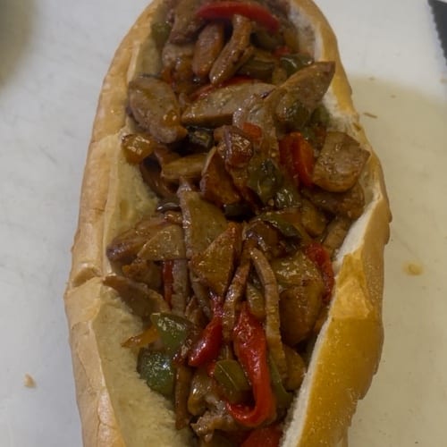 Sausage & Peppers Sub.