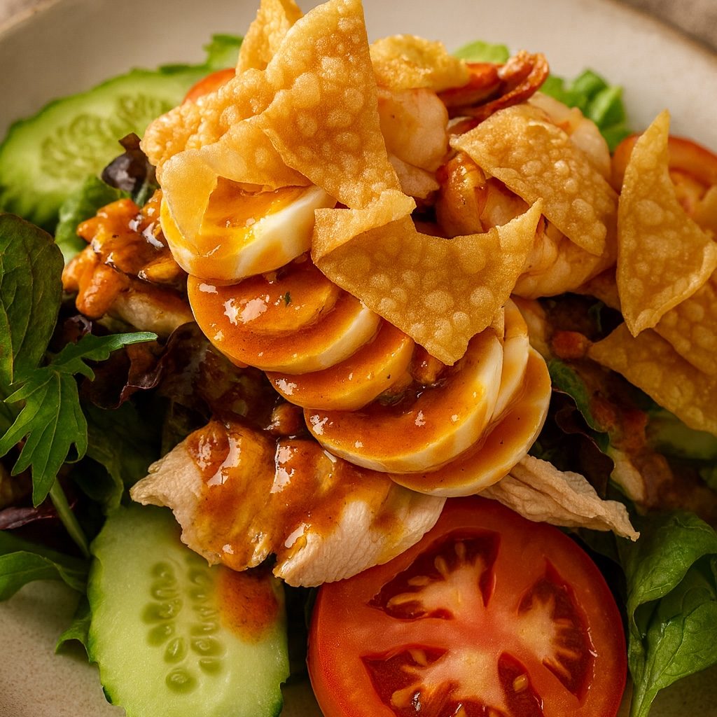 Yum yai with peanut dressing.