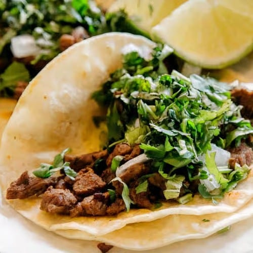 Vegetarian Flour Tacos.