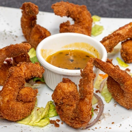 Camarones Empanizados.