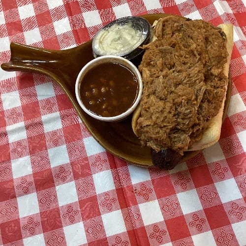 Pork Smokestack Sandwich.