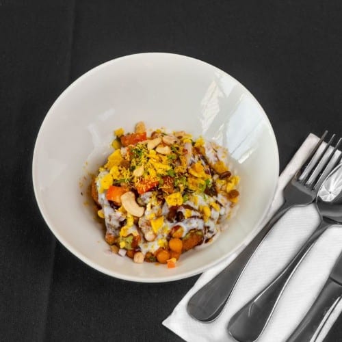 Aloo Tikki Chana Chaat.