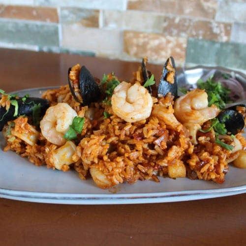 Arroz Con Mariscos.