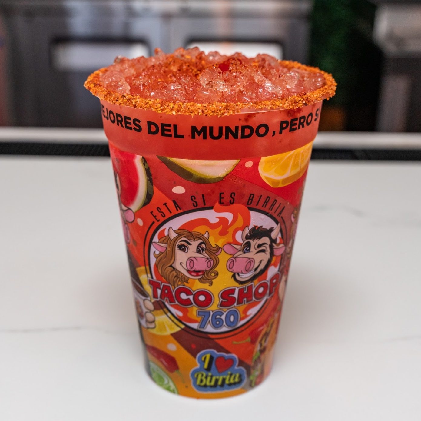 Prepared Watermelon Water with Chamoy & Tajín / Agua de Sandía Preparada con Chamoy y Tajín.
