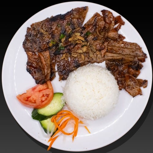 Grilled Meat Rice Plate.