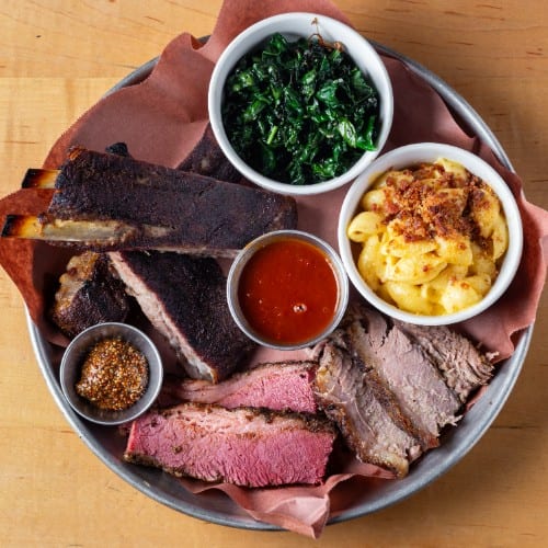 Three Meat BBQ Tray.