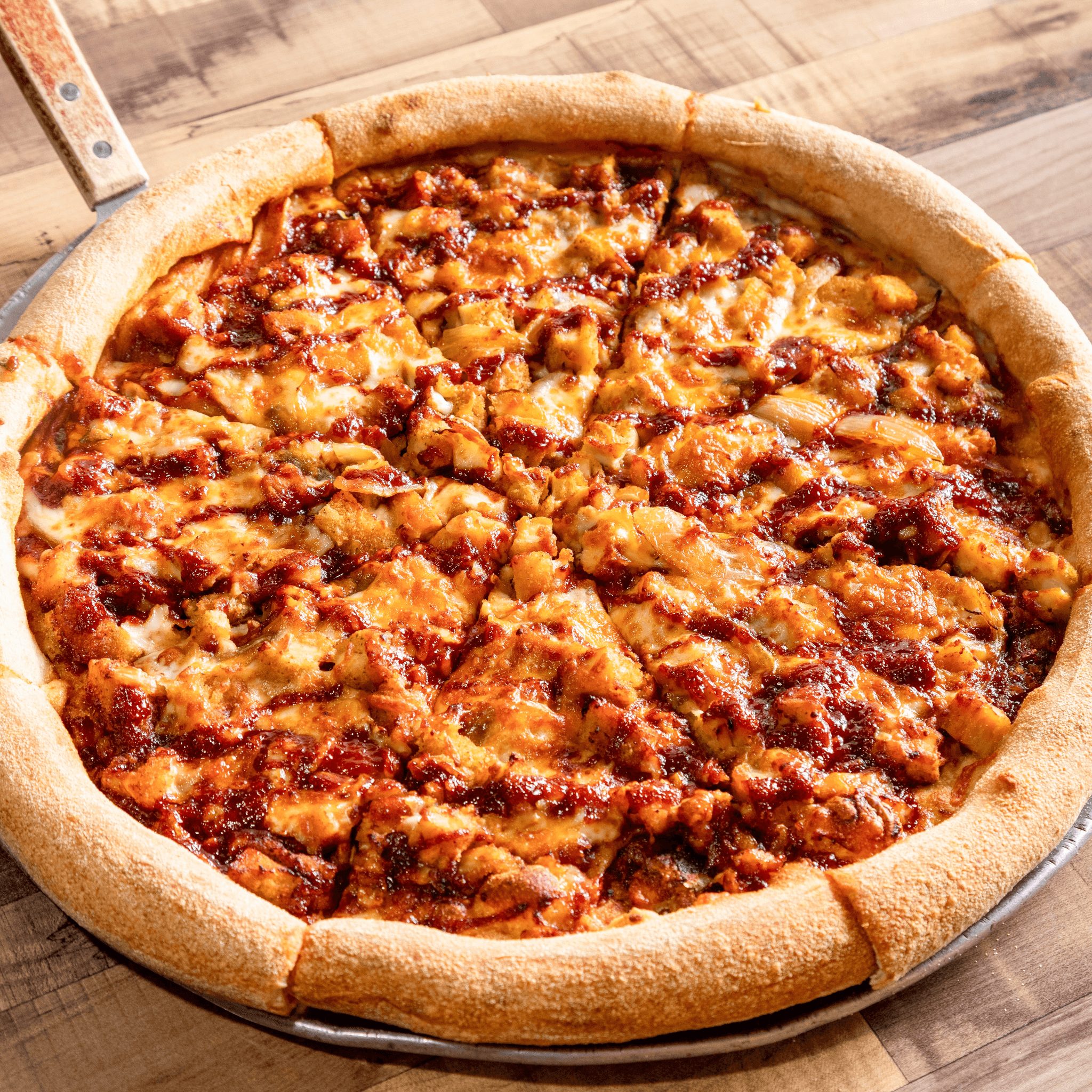 BBQ Chicken Pizza.