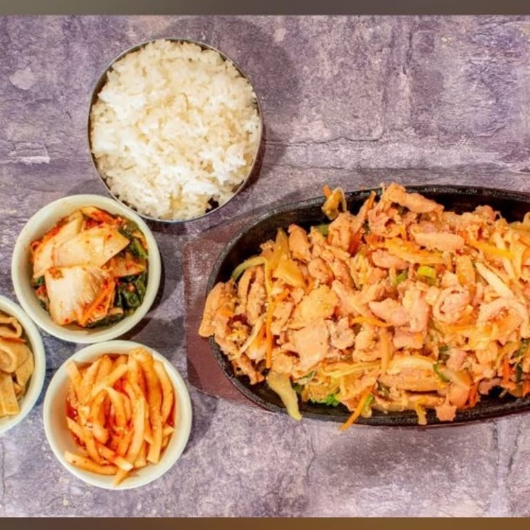 Korean barbecue presentation from J's Korean Food in Sarasota.
