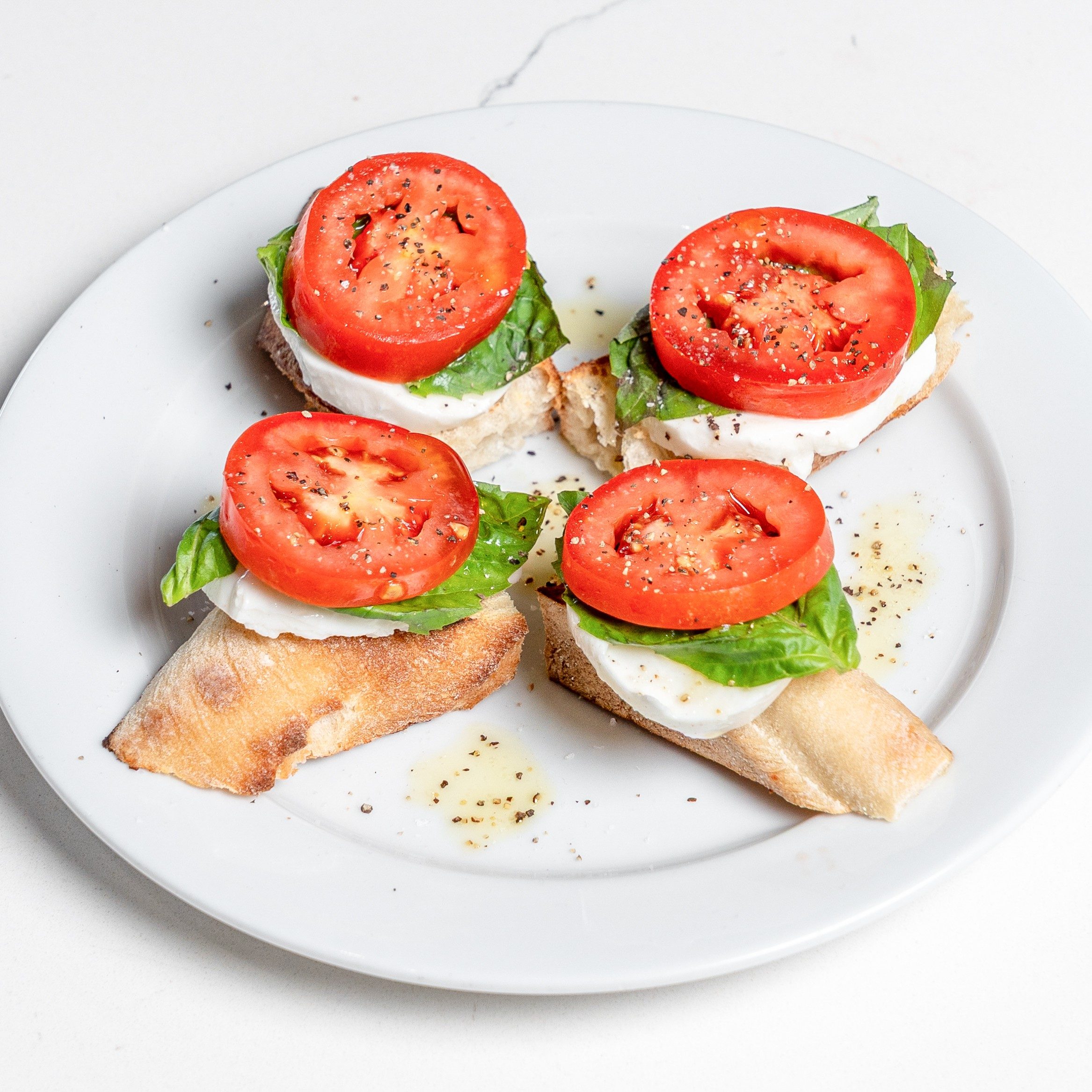 Seasonal bruschetta dinner.