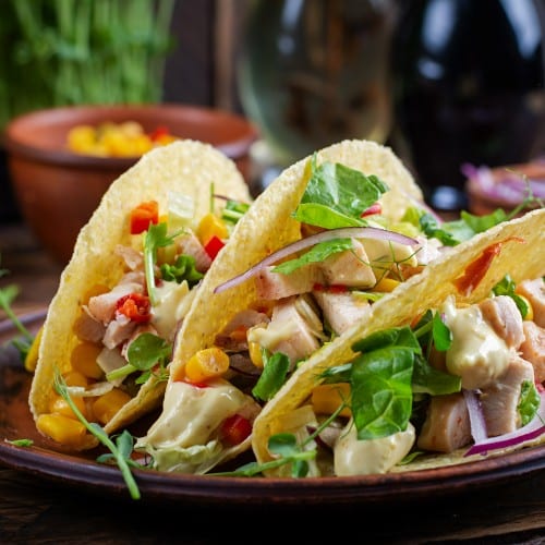 Chicken Tacos (3 Pieces).