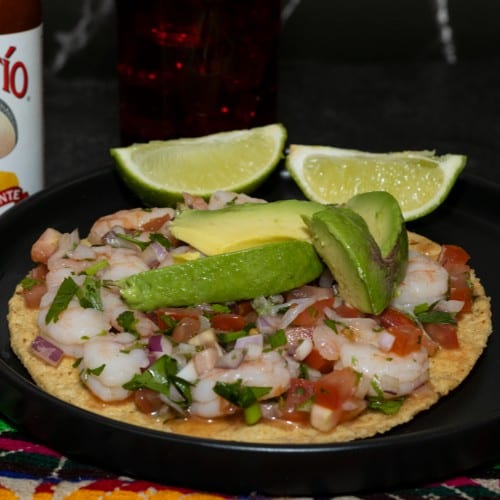 Shrimp Tostada.
