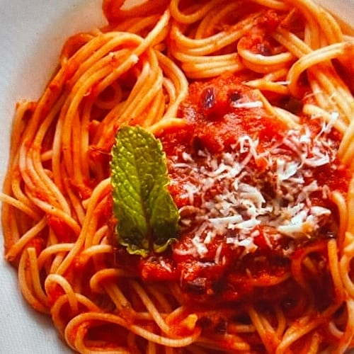 Pasta Marinara Dinner.