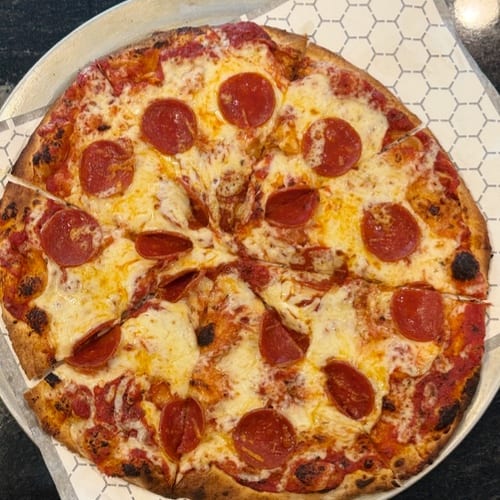 Traditional Cheese Pizza.