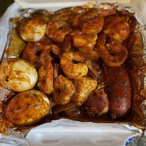 Large Boiled Shrimp Platter.