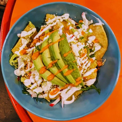 Chilaquiles Verdes Tinga.