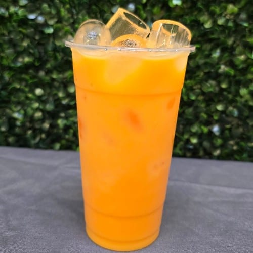 Mango Strawberry Milk Tea.