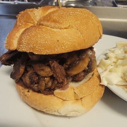 Short Rib Mushroom Burger.
