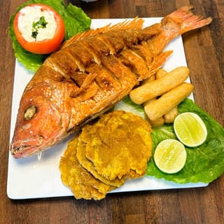 Fried Whole Snapper Platter / Pargo Frito