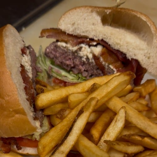 The Big Bleu Burger.